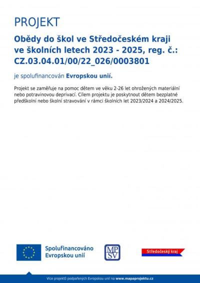 Projekt Obědy do škol